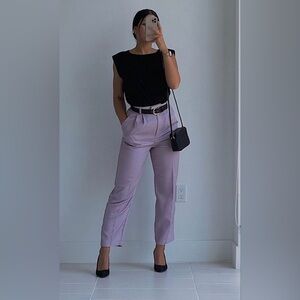 3/$25*Sag Harbor Lilac High-Waist Tailored Trousers size 4 petite